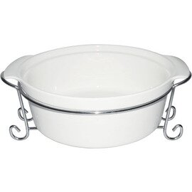 soup tureen 2500 ml porcelain white  | with rack product photo