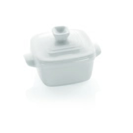 mini bowl porcelain white with lid  L 93 mm  B 68 mm  H 35 mm product photo