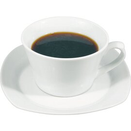 cup 180 ml with saucer SQUARE porcelain white product photo