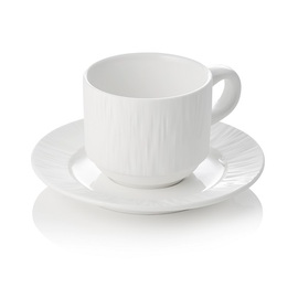Coffee cup with saucer MAYA SHIRO | porcelain white | 240 ml Ø 85 mm H 70 mm product photo
