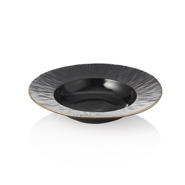 soup plate MAYA KURO porcelain | black Ø 235 mm H 45 mm product photo