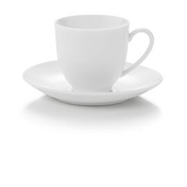 doppio espresso cup ASOLIA with handle 180 ml porcelain white with saucer  H 70 mm product photo
