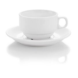 saucer HAMBURG porcelain white double well Ø 145 mm product photo