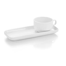cup 180 ml with set plate HAMBURG porcelain white product photo