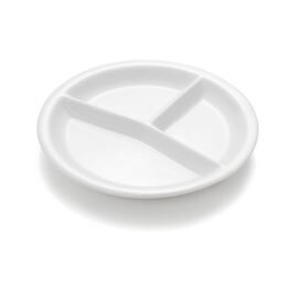 compartment plate flat HAMBURG white Ø 260 mm | 3 compartments product photo