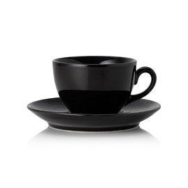 coffee cup 220 ml with saucer VIDA NIGHT porcelain black product photo