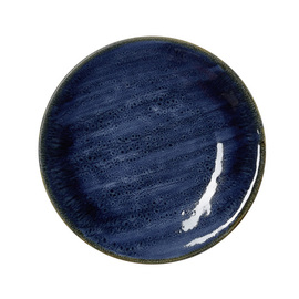 plate flat Ø 230 mm VIDA DARK OCEAN porcelain blue product photo