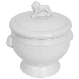 lion head tureen 2500 ml porcelain white with lid  H 255 mm product photo