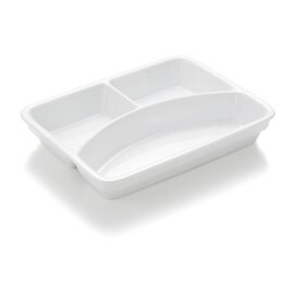 compartment bowl SYSTEM 2000 porcelain white rectangular | 235 mm  x 175 mm | 3 compartments product photo
