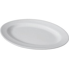 plate porcelain white oval  L 400 mm  x 270 mm product photo