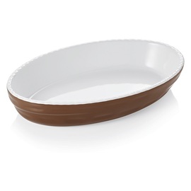 baking mould porcelain brown oval 220 mm  x 135 mm  H 40 mm product photo