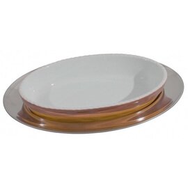 baking mould porcelain brown oval 220 mm  x 135 mm  H 40 mm product photo