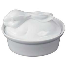 terrine mould Hare with lid porcelain oval 1500 ml  L 230 mm  B 170 mm product photo