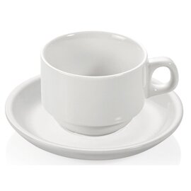 cup 180 ml with saucer porcelain white product photo