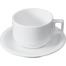 cappuccino cup 220 ml with saucer porcelain white product photo