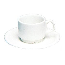 espresso cup with handle 80 ml porcelain white with saucer product photo