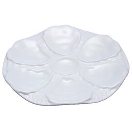 oyster plate porcelain white 6-cavity  Ø 250 mm product photo