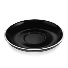 doppio saucer ITALIA BLACK porcelain Ø 155 mm product photo