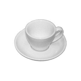 doppio espresso cup 180 ml with saucer ITALIA porcelain white product photo