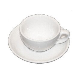 cappuccino cup 200 ml with saucer ITALIA porcelain white product photo