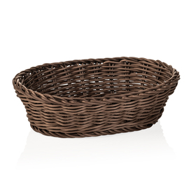 table basket PP dark brown oval | 250 mm x 190 mm H 65 mm product photo