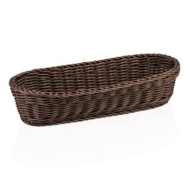 baguette basket PP dark brown | 400 mm x 160 mm H 80 mm product photo