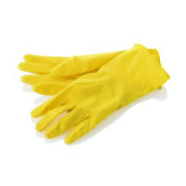 household gloves S latex yellow | 1 pair product photo