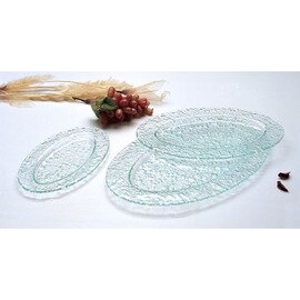 Plate, oval, glass, 32 x 18 cm product photo