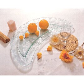 Plate &quot;Half Moon&quot;, glass, 58 x 28 cm product photo