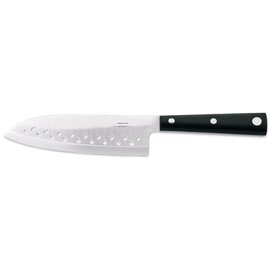 santoku straight blade perforated smooth cut  | riveted | black | blade length 16 cm product photo