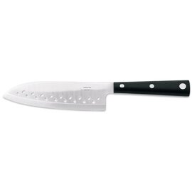 santoku straight blade perforated smooth cut  | riveted | black | blade length 16 cm product photo