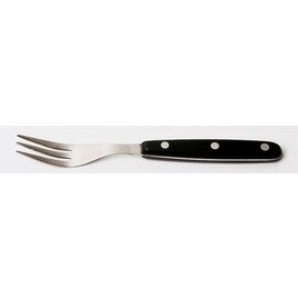 Steak fork | Pizza fork stainless steel 18/0 black 3 tines | handle colour black  L 200 mm  H 1.5 mm product photo