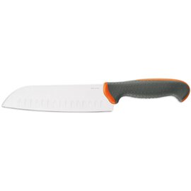 santoku straight blade smooth cut | black | orange | blade length 18 cm product photo  L