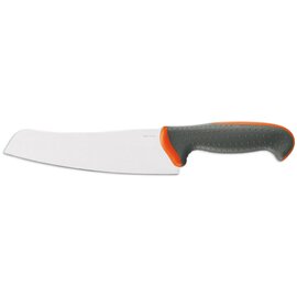 Chinese cooking knife curved blade smooth cut | black | orange | blade length 18 cm product photo