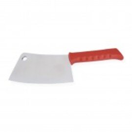 cleaver HACCP straight blade smooth cut | red hanging loop | blade length 20 cm product photo  L
