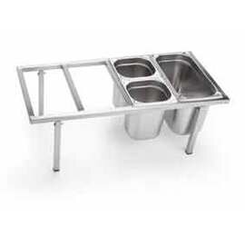 GN serving rack stainless steel | suitable for 4 containers GN 1/3 | 725 mm  x 345 mm  H 260 mm product photo
