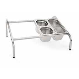 GN serving rack stainless steel | suitable for 4 containers GN 1/3 | 725 mm  x 540 mm  H 280 mm product photo