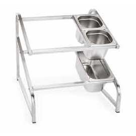 GN serving rack stainless steel | suitable for 6 containers GN 1/3 | 550 mm  x 575 mm  H 530 mm product photo