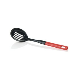 serving spoon black red 90 x 70 mm • perforated | slotted L 300 mm product photo