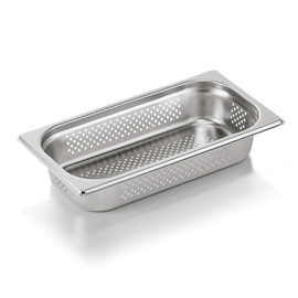 gastronorm container GN 1/3 x 65 mm perforated bottom and sides | GN 71 stainless steel product photo