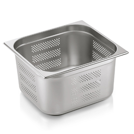 gastronorm container GN 2/3 x 200 mm perforated bottom and sides | GN 71 stainless steel product photo