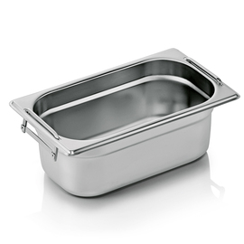 GN container GN 1/4  x 100 mm GN 73 stainless steel 0.7 mm | drop handles product photo