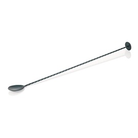 bar spoon Twisted made from stainless steel blue | twisted handle | pestle L 400 mm product photo