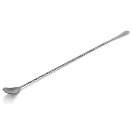 bar spoon Japanese Style made from stainless steel gun metal | twisted handle | spatula L 400 mm product photo