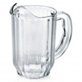 pitcher plastic polycarbonate transparent ice stopper 950 ml H 150 mm product photo