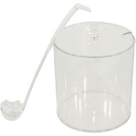 dressing pot 2800 ml polycarbonate transparent Ø 150 mm  H 160 mm  | with dressing spoon product photo