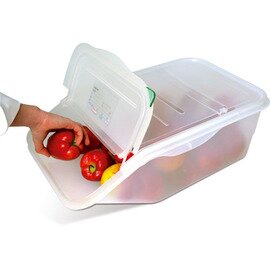 condiment container| storage container milky transparent 16 ltr  | 415 mm  x 340 mm  H 200 mm product photo
