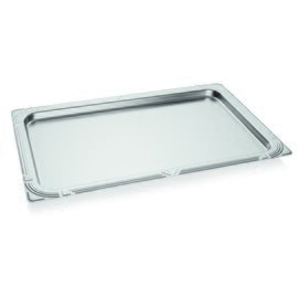 banquet plate|buffet plate GN 1/1 stainless steel relief rim  L 530 mm  B 325 mm  H 20 mm product photo