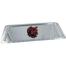 buffet plate GN 1/1 stainless steel rhombus relief shiny product photo