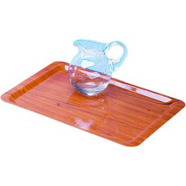 Tablet, Euronorm, laminate, 53 x 37 cm, color: teak, suitable for dishwasher only conditionally product photo